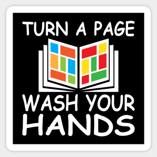 Turn A Page Wash Your Hands Sticker